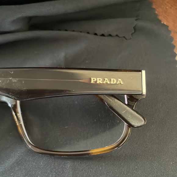 Prada VPR 16M ZXH-101 denim tortoise eyeglasses with cloth and case - Picture 4 of 16